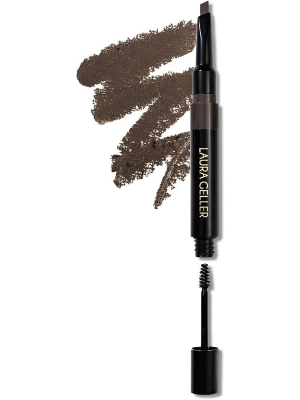 Waterproof 2-in-1 Eyebrow Pencil & Gel - Dark Brown, Smudge-Proof, Long-Lasting